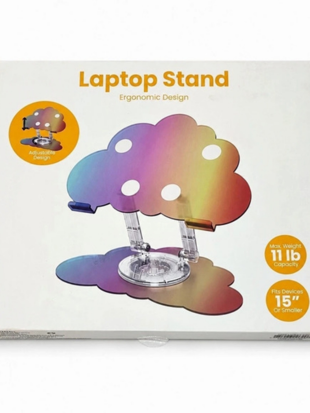 Acrylic Laptop Stand - Cloud Iridescent Multi-Color
